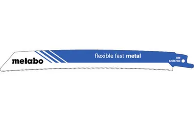 Produktbild von Metabo 5 Säbelsägeblätter flexible fast metal 225 x 0,9 mm, BiM, 1,4mm/18TPI