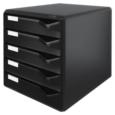 Obrázok produktu pre Esselte Leitz Postset mit Schubladen - Schwarz - A4,A5,A6 - Porträt - 5 Schublade(n) - Briefumschlag - Mappe - Brief - Hinweis - 3,65 kg