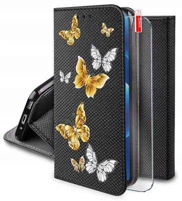 Produktbild von Hülle für Realme 16 5G mit Magnetverschluss, Muster, Brieftaschenhülle + 9H-Glas