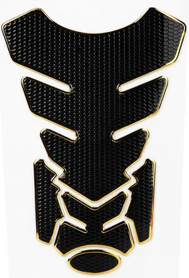 Image de Autocollant de protection et de décoration pour réservoir de moto, compatible avec Yamaha (noir et or)
