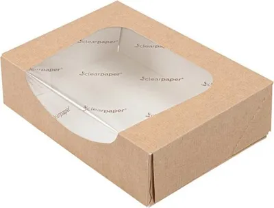 Image de Boîte avec fenêtre en papier 17,5 x 12 x 4,5 cm 50 pièces.