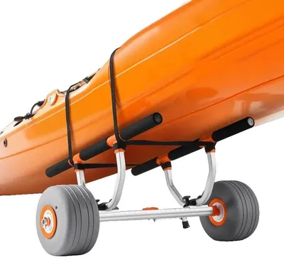 Productafbeelding van Kajaktransporter, laadvermogen 158 kg, opblaasbare Polyurethanbanden, zwart