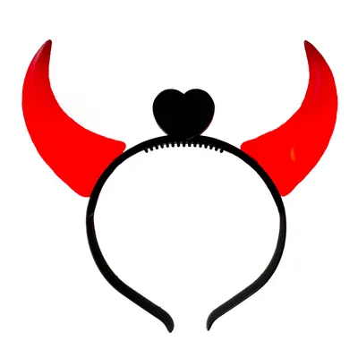 Produktbild von x LED Haarreif DEVIL in 3 Farben leuchtend Teufels-Hörner mit Herz Party Junggesellinnen Abschied Halloween Volksfest Kinder-Geburtstag Konzert Herz