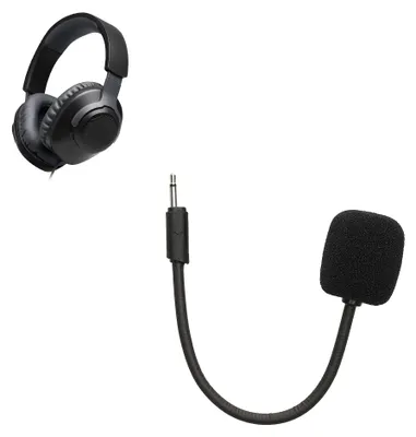 Produktbild von kwmobile Ersatz Kopfhörer Mikrofon kompatibel mit JBL Quantum 100 Headset - Gaming Headphones Mikrofon mit 3,5 mm Klinkenstecker - Schwarz