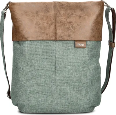 Produktbild von zwei Olli OR12 - Umhängetasche/Rucksack 34 cm (eucalyptus)