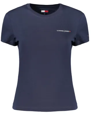Produktbild von Damen Kurzarm T-Shirt Blau - Rundhals mit Druck & Stickerei