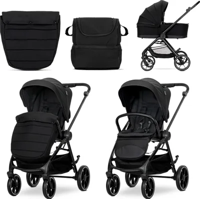 Produktbild von Lorelli Venice Kinderwagen 2-in-1 – Babywanne & Sportsitz, große gefederte Räder, bis 22 kg, verstellbar, Einhand-Faltung, UV-Sonnendach