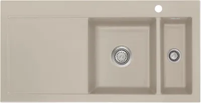 Produktbild von Flächenbündige Spüle MERA 100 F Fango Becken rechts - Handbetätigung