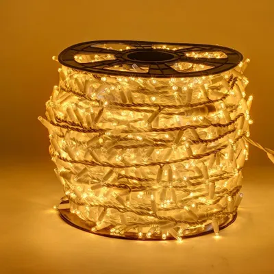 Obrázek produktu pro DECOLED LED pohádková světla 100 m, teplá bílá s FLASH, 2000 diod, bílý kabel, IP67