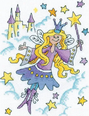 Produktbild von Kreuzstich-Set "Fairytale Princess", Marke Heritage Aida, Schema zum Abzählen, Artikelnummer kcfp1523-a, Größe 13x17 cm
