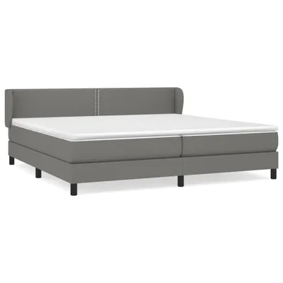 Produktbild von Boxspringbett mit Matratze Dunkelgrau 200x200 cm Stoff