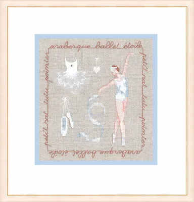 Produktbild von Le Bonheur des Dames Kreuzstich Set "Tänzerin in Weiß", Zählmuster, 12,5x12,5cm