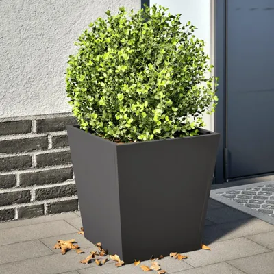 Image de Bac à plantes 2 pcs Noir 40x40x40 cm Acier, Gabions 2024 Nouveau DesignMöbel