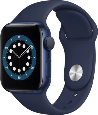 A close-up studio shot of an Apple Watch Series 6.