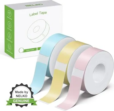 Produktbild von Nelko Original P21 Label Tape Ersatz angepasstes Druckpapier 12x40mm Standard Laminated Office Marketing Mehrzweck 180 Bänder/Rollen 3 Rollen