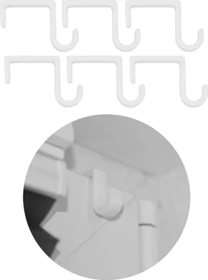 Produktbild von 6x Fensterhaken Fensterklemme 26 mm Fensterklammer Fensterclip Fensterdeko Universal Weiß