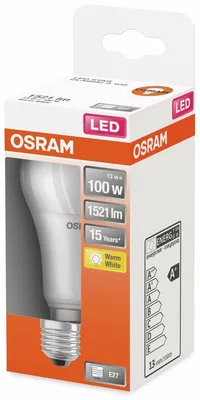 Image de Led Standard Dépolie Avec Radiateur 13w E27 Chaud Bte 1 - Osram