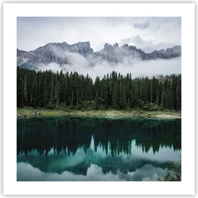 Produktbild von Poster - Poster ohne Rahmen - Landschaft Berge Wolken - 50x50 cm - Wand Bild - Wanddeko - Wandbilder - Kunstposter - Wandposter - Bilder - Kunstdruck - Wanddekoration - Wandbild - P2XAC50x50-4671