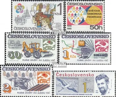 Produktbild von Briefmarken Tschechoslowakei 1985 Mi 2823,2824,2831-2833,2846 (kompl.Ausg.) postfrisch Jugend