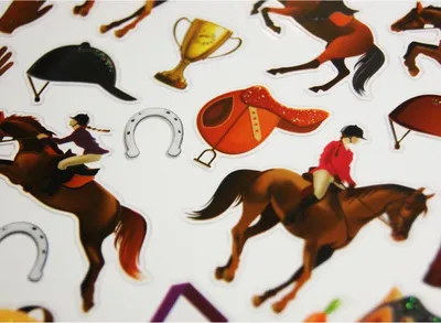 Image de Autocollants - Concours hippique - Paillettes