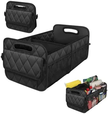 Produktbild von Auto-Organizer für den Kofferraum, faltbarer Gepäckbehälter für den Mittelarmlehnen-Verstau, verstärkter Griff.