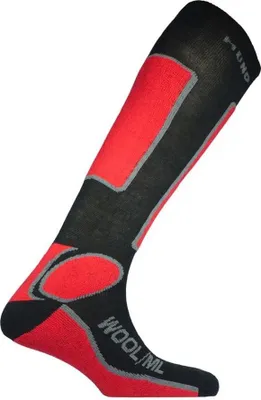 Immagine prodotto di Calze da sci Mund Socks, antibatteriche, rosse e nere, taglia EU 38-41, uomo. Calze da sci Mund Socks, antibatteriche, rosse e nere, taglia EU 38-41, uomo