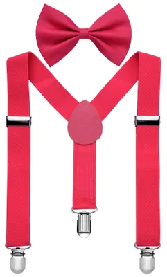 Produktbild von Kinder Hosentraeger Fliege Set Rosa