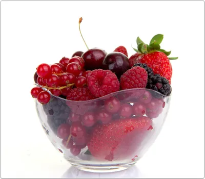 Produktbild von Spritzschutz Herdabdeckplatte Schneidebrett aus Glas Schüssel aus Beeren 1-Teilig (60x52cm)