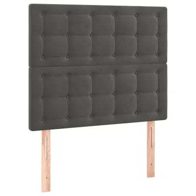 Produktbild von Kopfteil Dunkelgrau 100 x 5 x 118/128 cm Samt
