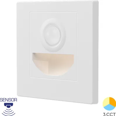 Produktbild von Braytron LED Treppenlicht mit Bewegungsmelder 1,5W 3CCT Weiß Wandeinbau 230V IP20