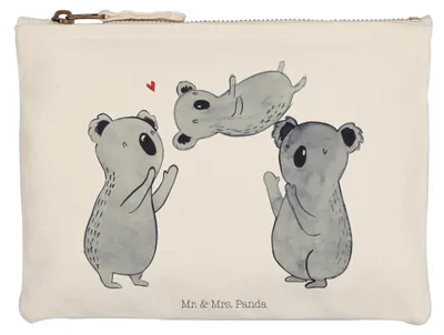 Produktbild von Mr. & Mrs. Panda Federmappe Koalas Feiern Grösse XL Große - Weiß - Geschenk, Federtasche, Geburtstag, Koala, Etui, Schlampermäppchen, Kulturbeutel, Pouch, Eltern, Herz