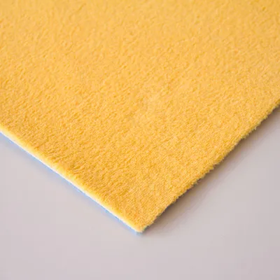 Produktbild von Steffensmeier Velours Teppichboden Verona Meterware  | Auslegware für Kinderzimmer Wohnzimmer Schlafzimmer | Gelb, Größe: 100x200 cm