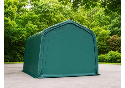 Obrázek produktu pro Mobilní garáž PVC 720HD - 3,3x6m - Tmavě zelená