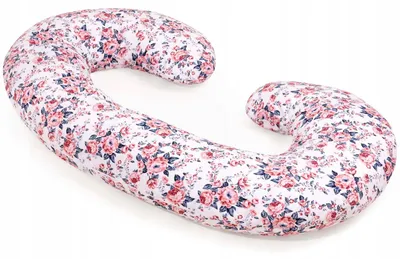 Obrázek produktu pro Jukki kojicí polštář ve tvaru C 130 cm – multifunkční, těhotenský a polohovací polštář – Roses