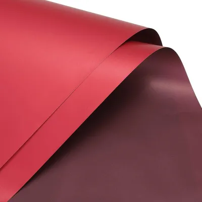 Image de Papier d'emballage, bouquet de fleurs, 58x58 cm, rouge foncé, plastique, film, 20 feuilles