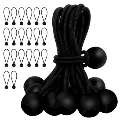Produktbild von Spanngummi mit Ball, 20 Stück, 15 cm Planenspanner, Multifunktionaler Spanngummi, Gummiseilaufspreizer mit Ball, Robuster Gummispanner für Campingzelt