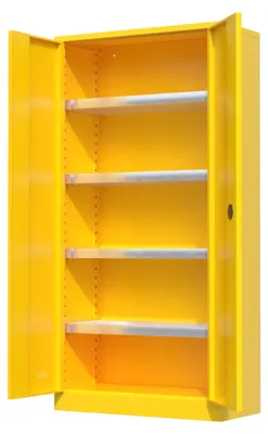Productafbeelding van Povag Chemiekast met slot, Milieukast, 4 lekbakken met aftapdop, 200x100x45 cm