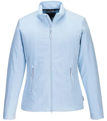 Produktbild von Blue Wave Damen Fleecejacke Leah mit Stehkragen - Jacke mit windfestem Tafetta-Innenfutter in Oceanblau Größe 54