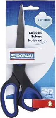 Obrázek produktu pro Měkké kancelářské nůžky Donau 20 cm modročerné.