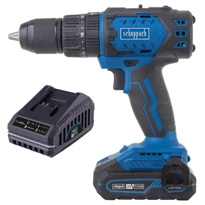 Produktbild von Scheppach Akku-Schlagbohrschrauber BC-CD60-X | Brushless | Drehmoment 60Nm | Drehmomentstufen 19+1+1 | inkl. 2Ah Akku + 2,4A Ladegerät