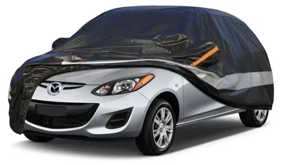 Produktbild von Autoabdeckung 10 Schichten Wasserdicht Atmungsaktiv für Mazda 2 (2002-2023) Schwarz