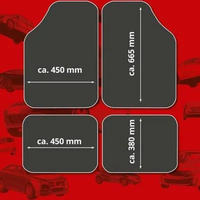 Produktbild von Famanu Gummimatten Universell - Rote Schutzmatte, Antislip, Zuschneidbar