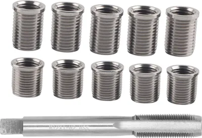 Produktbild von Reparaturwerkzeug für Zündkerzengewinde, M10x1,0-Schraube + M12x1,0-Hahn, Autozubehör-Hardware-Kit