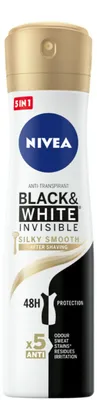 Obrázek produktu pro Deodorant ve spreji Nivea Black & White Silky Smooth – 150 ml