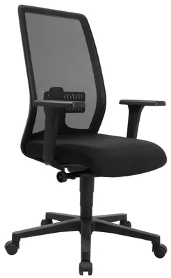 Produktbild von Brodrehstuhl mit Synchronmechanik schwarz/schwarz 430 - 540 mm mit Armlehnen Tragfhigkeit 110 kg