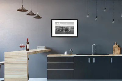 Produktbild von MuchoWow® MuchoWow® Gerahmtes Poster New York - Schwarz - Weiß 60x40 cm - Poster mit zchwarzem Bilderrahmen - Schlafzimmer - Plakat in Rahmen - Drucken