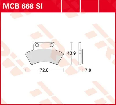 Obrázok produktu pre TRW Brzdová podložka Trw Sinter Mcb 668 Si
