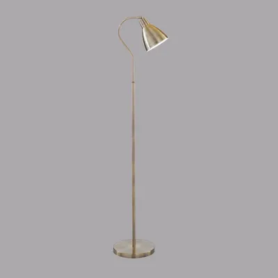 Obrázek produktu pro Stojací lampa, starožitná mosaz, V 145 cm, nastavitelná