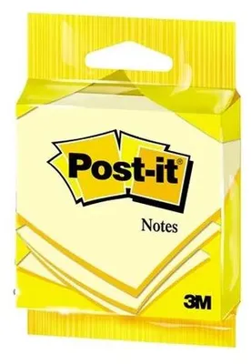 Samolepiaci bloček, 76x76 mm, 100 listov 3M POSTIT, žltý