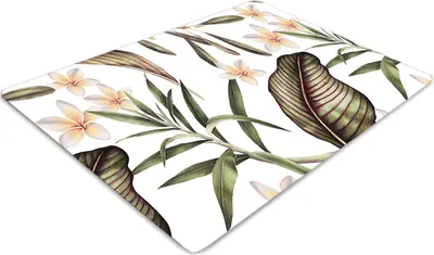 Produktbild von Stuhlunterlage Bürostuhlunterlage 120 cm x 90 cm Bodenmatte Bürostuhlunterlage - Blätter und Blumen